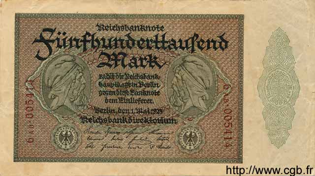 500000 Mark GERMANIA  1923 P.088b BB