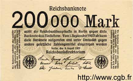200000 Mark ALLEMAGNE  1923 P.100 NEUF