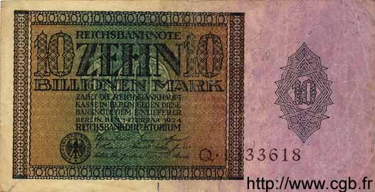 10 Billions Mark ALLEMAGNE  1924 P.137 TTB