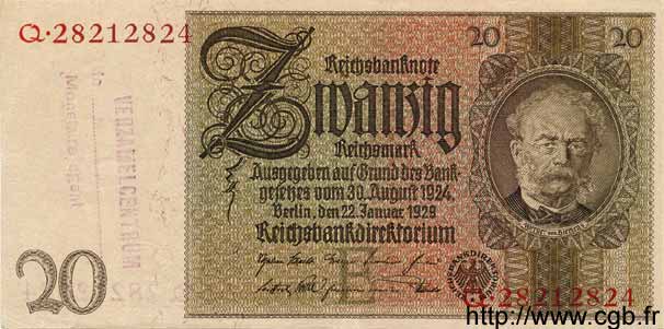 20 Reichsmark ALLEMAGNE  1929 P.181a pr.NEUF
