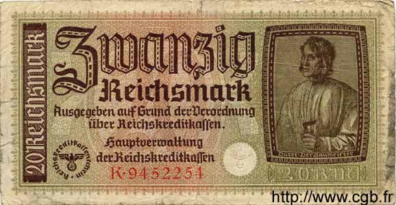 20 Reichsmark ALLEMAGNE  1940 P.R139 B