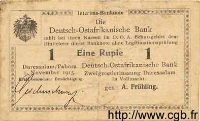 1 Rupie AFRIQUE DE L EST occ. ALLEMANDE  1915 P.11b TTB