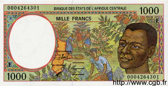 1000 Francs ÉTATS DE L AFRIQUE CENTRALE  2000 P.202Eg NEUF