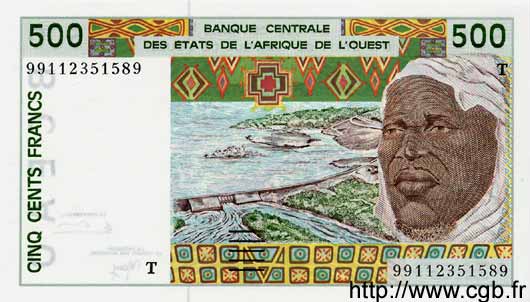 500 Francs ÉTATS DE L AFRIQUE DE L OUEST  1999 P.810Ti NEUF