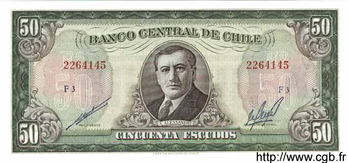 50 Escudos CHILI  1970 P.140b NEUF