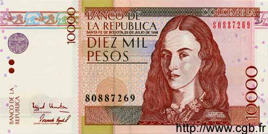 10000 Pesos COLOMBIE  1998 P.444 NEUF