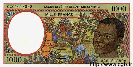 1000 Francs ÉTATS DE L AFRIQUE CENTRALE  2002 P.202Eh NEUF
