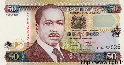 50 Shillings KENYA  2000 P.36e NEUF