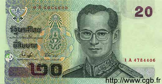20 Baht THAÏLANDE  2002 P.109 NEUF