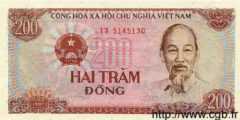200 Dong VIET NAM   1987 P.100a NEUF