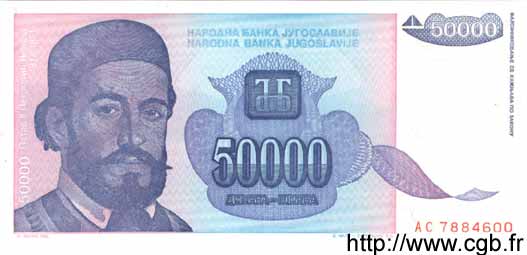 50000 Dinara YOUGOSLAVIE  1993 P.130 NEUF