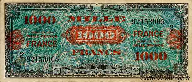 1000 Francs FRANCE FRANCE 1945 VF.27.02 TB+ à TTB