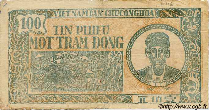 100 Dong VIET NAM   1950 P.054a TB