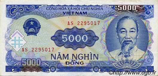 5000 Dong VIET NAM   1991 P.108a SUP