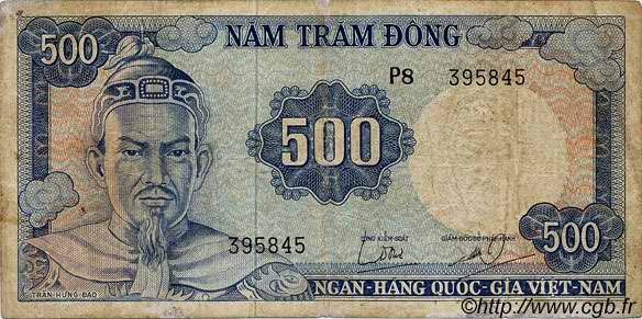 500 Dong SOUTH VIETNAM  1966 P.23a F