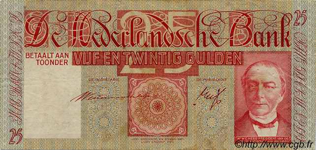 25 Gulden PAYS-BAS 1941 P.050 TTB