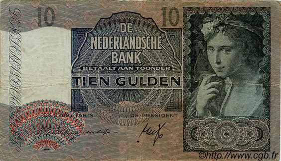 10 Gulden PAYS-BAS  1941 P.056a TB