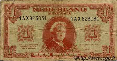 1 Gulden PAYS-BAS  1945 P.070 B+