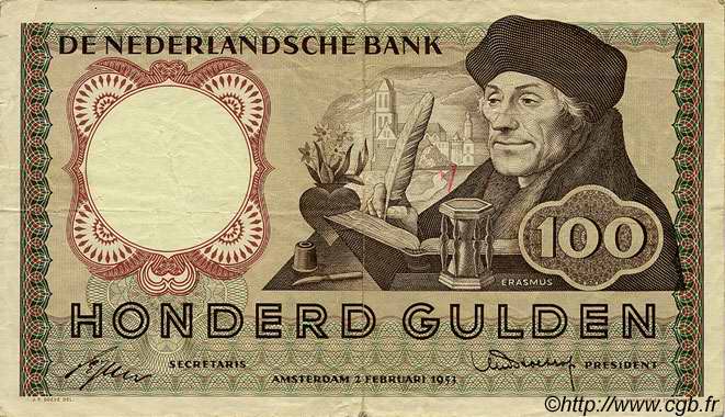 100 Gulden PAYS-BAS  1953 P.088 TB+