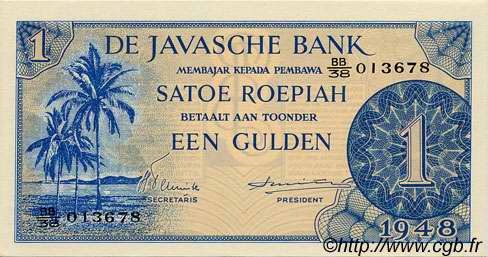 1 Gulden INDES NEERLANDAISES  1948 P.098 NEUF
