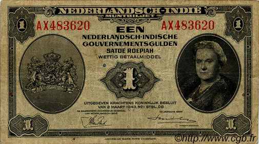 1 Gulden INDES NEERLANDAISES  1943 P.111a TB