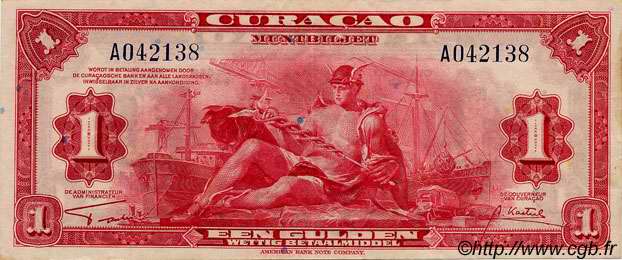 1 Gulden CURACAO  1942 P.35a SUP
