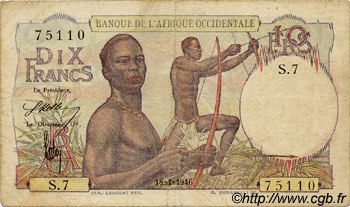 10 Francs AFRIQUE OCCIDENTALE FRANÇAISE (1895-1958)  1946 P.37 B