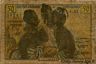 50 Francs AFRIQUE OCCIDENTALE FRANÇAISE (1895-1958)  1956 P.45 AB