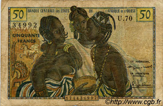 50 Francs ÉTATS DE L AFRIQUE DE L OUEST  1960 P.001 B