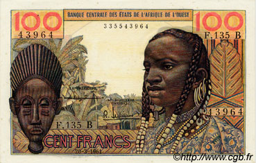 100 Francs ÉTATS DE L AFRIQUE DE L OUEST  1961 P.201Bb pr.NEUF