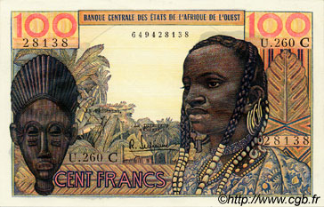 100 Francs ÉTATS DE L AFRIQUE DE L OUEST  1965 P.301Cf pr.NEUF
