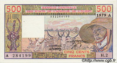 500 Francs ÉTATS DE L AFRIQUE DE L OUEST  1979 P.105Aa NEUF