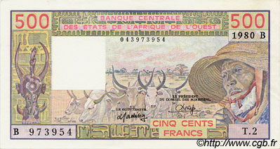 500 Francs ÉTATS DE L AFRIQUE DE L OUEST  1980 P.205Ba SPL
