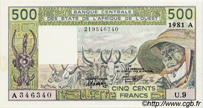 500 Francs ÉTATS DE L AFRIQUE DE L OUEST  1981 P.106Ac NEUF