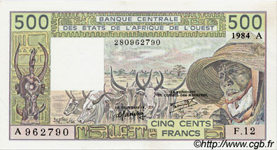 500 Francs ÉTATS DE L AFRIQUE DE L OUEST  1984 P.106Ah pr.NEUF