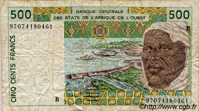 500 Francs ÉTATS DE L AFRIQUE DE L OUEST  1997 P.210Bh TB+