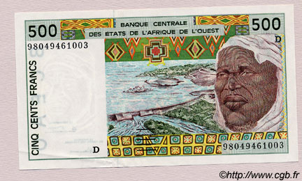 500 Francs ÉTATS DE L AFRIQUE DE L OUEST  1998 P.410Dh SPL