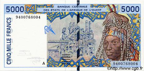 5000 Francs ÉTATS DE L AFRIQUE DE L OUEST  1994 P.113Ac NEUF
