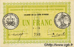 1 Franc COTE D IVOIRE  1917 P.02a pr.NEUF