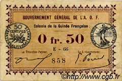0,50 Franc GUINEA  1917 P.01d F+