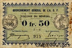 0,50 Franc SÉNÉGAL  1917 P.01b TB