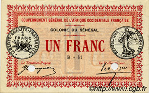 1 Franc Annulé SÉNÉGAL  1917 P.02b SUP