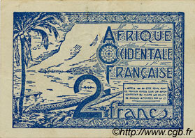 2 Francs AFRIQUE OCCIDENTALE FRANÇAISE (1895-1958)  1944 P.35 pr.SUP