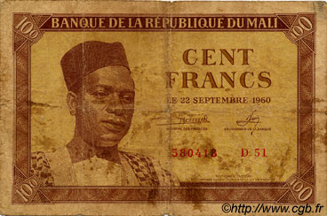100 Francs MALI  1960 P.02 B