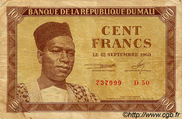 100 Francs MALI  1960 P.02 TB