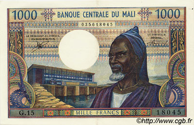 1000 Francs MALI  1973 P.13b SUP à SPL