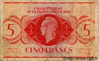 5 Francs AFRIQUE ÉQUATORIALE FRANÇAISE  1943 P.15c pr.TB