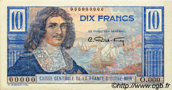 10 Francs Colbert Spécimen AFRIQUE ÉQUATORIALE FRANÇAISE  1946 P.21s pr.SPL
