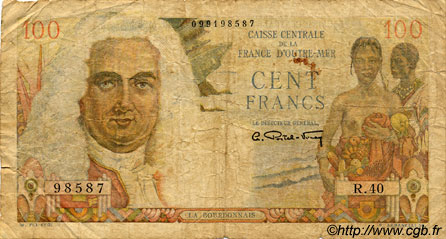 100 Francs La Bourdonnais AFRIQUE ÉQUATORIALE FRANÇAISE  1946 P.24 B
