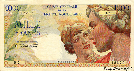 1000 Francs Union Française AFRIQUE ÉQUATORIALE FRANÇAISE  1946 P.26 TTB+